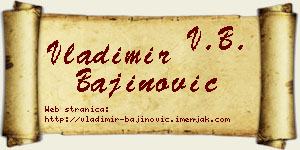 Vladimir Bajinović vizit kartica